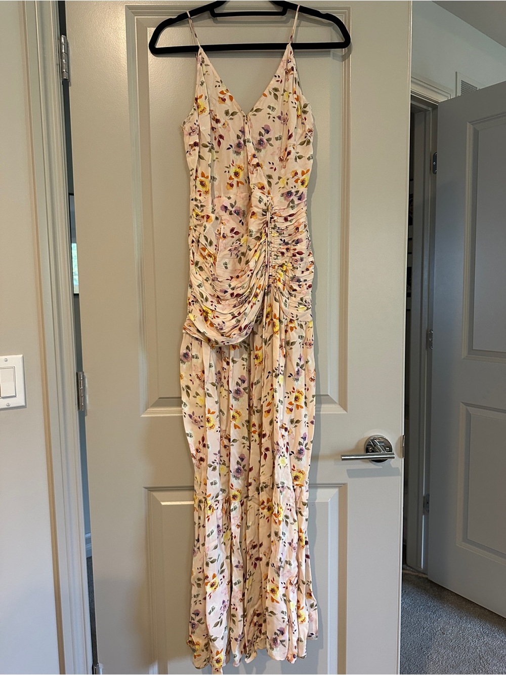 Lovers + Friends Blush Floral Spaghetti-Strap Maxi Dress